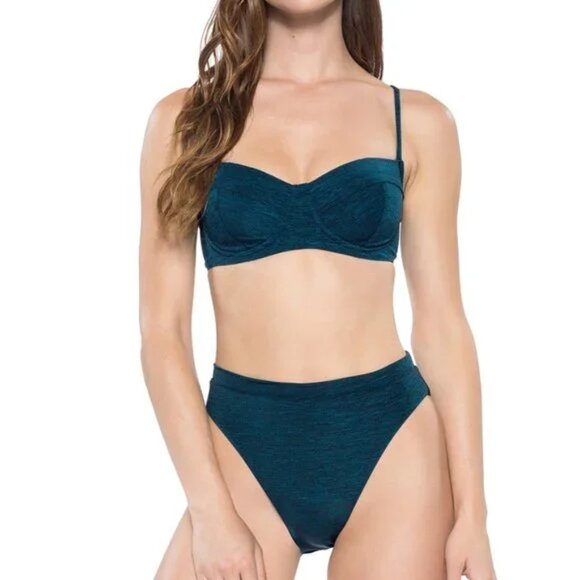 Becca Swim Mesa Verde High Waist Bottom (size M) NWT - Picture 3 of 8